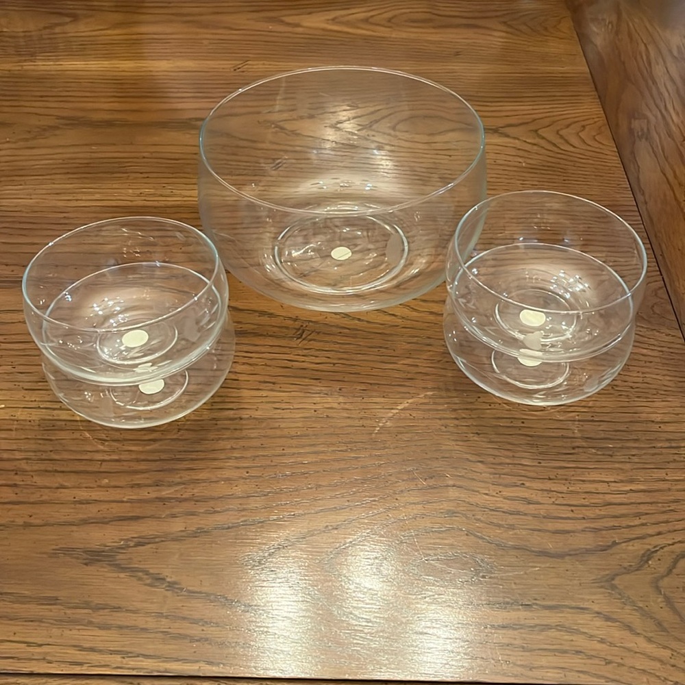 Princess House serving bowl and salad/soup bowls